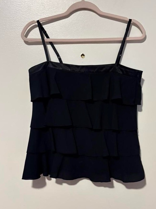 Old Navy Tops - Vintage‎ Y2K Old Navy black tiered ruffle camisole med